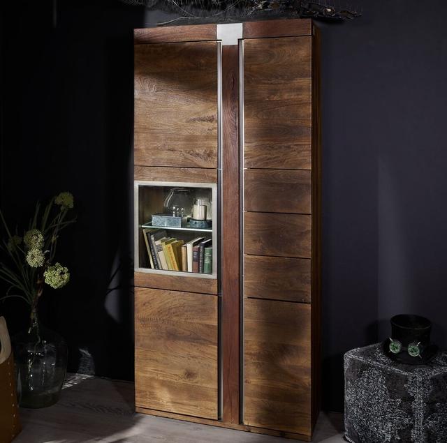 Amsterdam Display Curio Cabinet Massivmoebel24 on Productcaster.