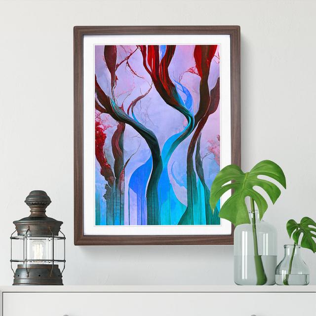 Branches of a Tree Abstract No.1 - Picture Frame Graphic Art Metro Lane Size: 46cm H x 34cm W x 2cm D, Frame Colour: Walnut on Productcaster.