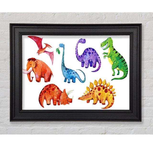 Dinosaur Assortment - Single Picture Frame Art Prints Zoomie Kids Size: 59.7cm H x 84.1cm W on Productcaster.