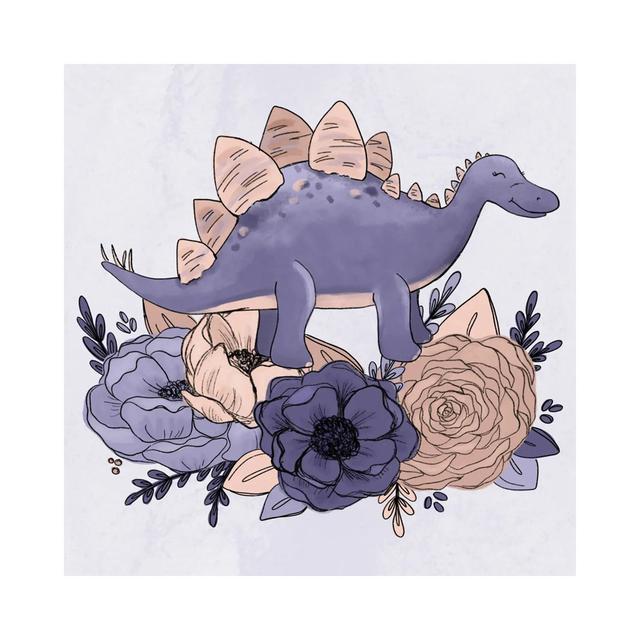 Stegosaurus Florals Happy Larry Size: 45.72cm H x 45.72cm W x 3.81cm D on Productcaster.