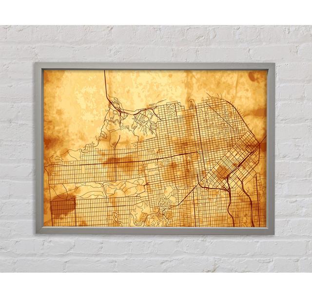 Map Of The City 3 Framed Print Williston Forge Size: 100cm H x 141.4cm W on Productcaster.