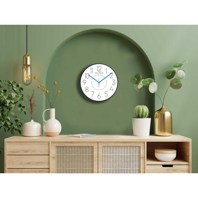 Amirya Wall Clock Latitude Run Colour: Black/White/Blue on Productcaster.