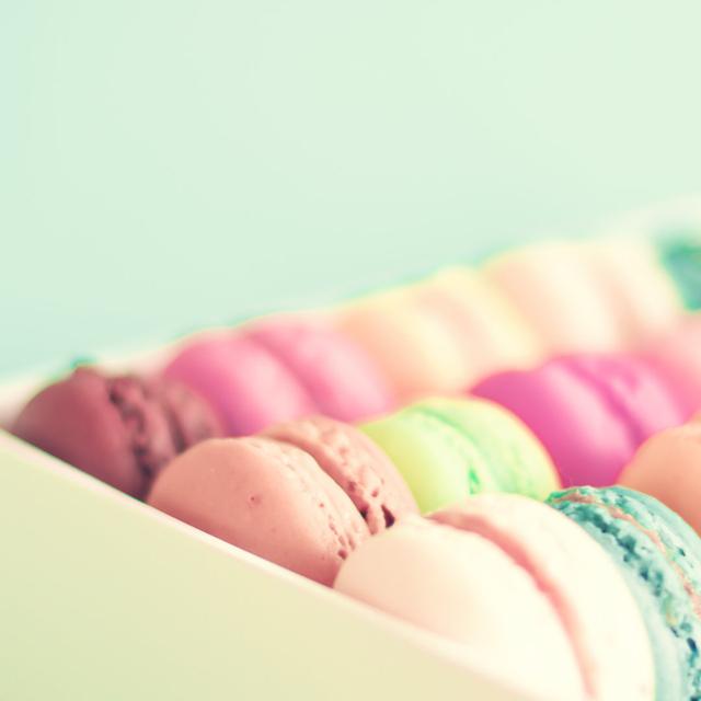 Rows of Macaroons by Andreka - Wrapped Canvas Photograph 17 Stories Size: 91cm H x 91cm W on Productcaster.