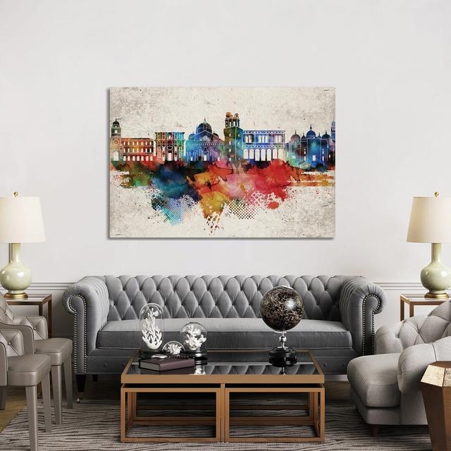 Padua Abstract Skyline by WallDecorAddict - Wrapped Canvas Print Latitude Run Size: 101.6cm H x 152.4cm W x 3.81cm D on Productcaster.