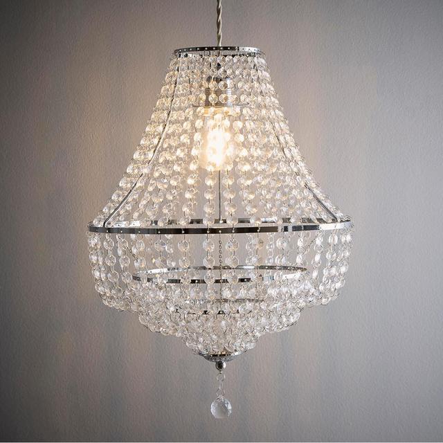 Darlene 1 - Light Chrome Pendant Rosdorf Park on Productcaster.