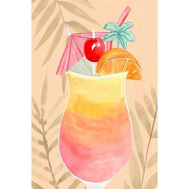 Tropical Cocktail IV by Annie Warren - Wrapped Canvas Painting Rosalind Wheeler Size: 76cm H x 51cm W x 3.8cm D on Productcaster.