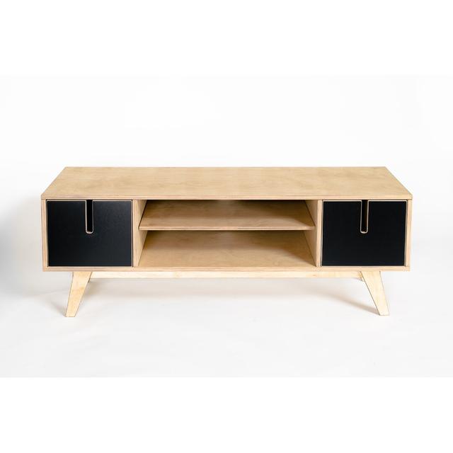 Annie TV Stand for TVs up to 50" Isabelline Door Colour: Black painted, Colour: Oak oilwaxed on Productcaster.