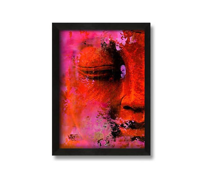 Ancient Buddha Statue Framed Print Latitude Vive Format: Gunmetal Framed Paper, Size: 59.7cm H x 42cm W x 1.5cm D on Productcaster.