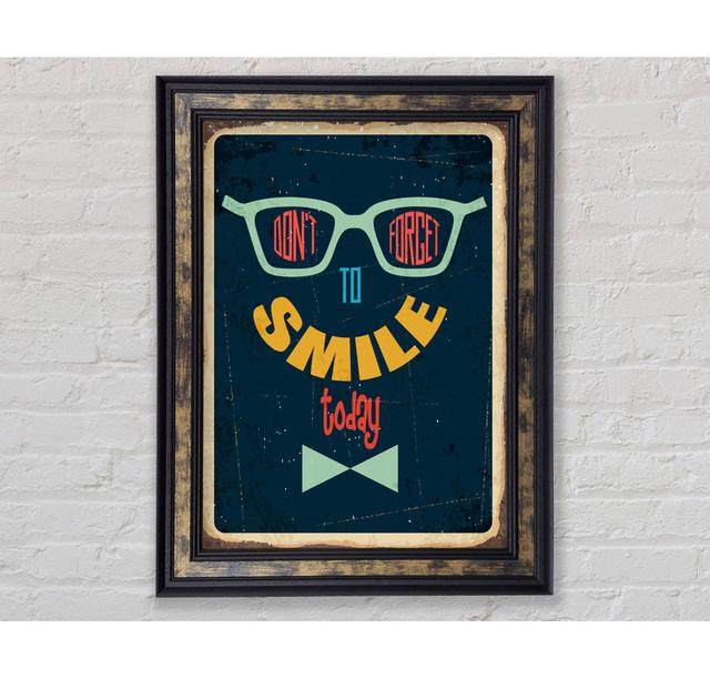 Don't Forget To Smile - Single Picture Frame Typography Bright Star Größe: 59,7 cm H x 42 cm B x 8 cm T on Productcaster.