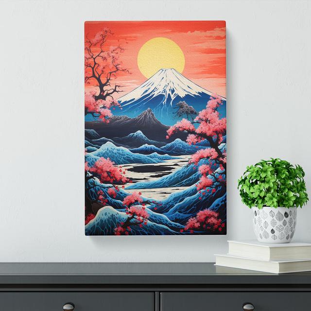 Mount Fuji Symbolism - No Frame Print Alpen Home Size: 76cm H x 50cm W x 3cm D on Productcaster.