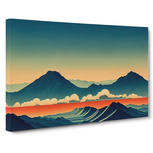 Revered Mountain Sunrise - Wrapped Canvas Graphic Art Alpen Home Size: 35cm H x 50cm W x 3cm D on Productcaster.