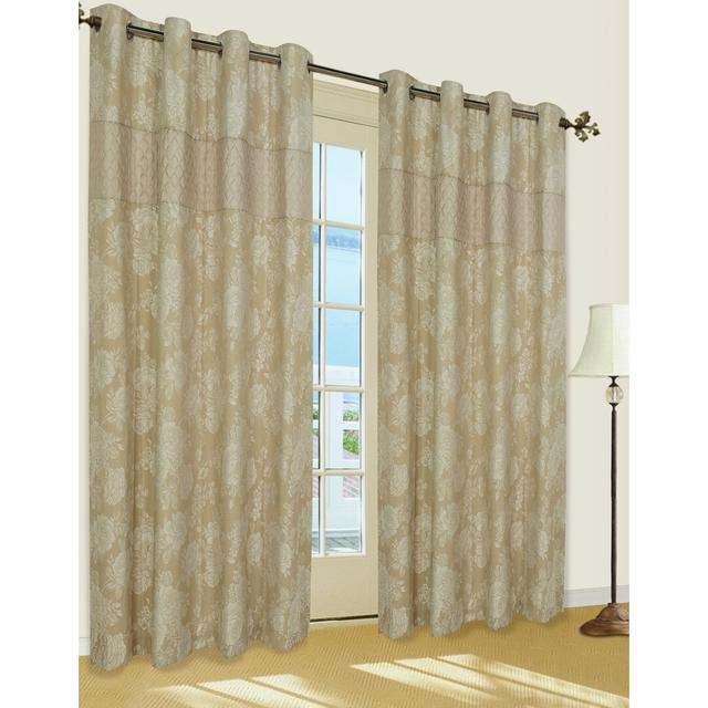 Crawfordsland Eyelet Room Darkening Curtains (Set of 2) Ophelia & Co. Size per Panel: 168 W x 182 D cm on Productcaster.