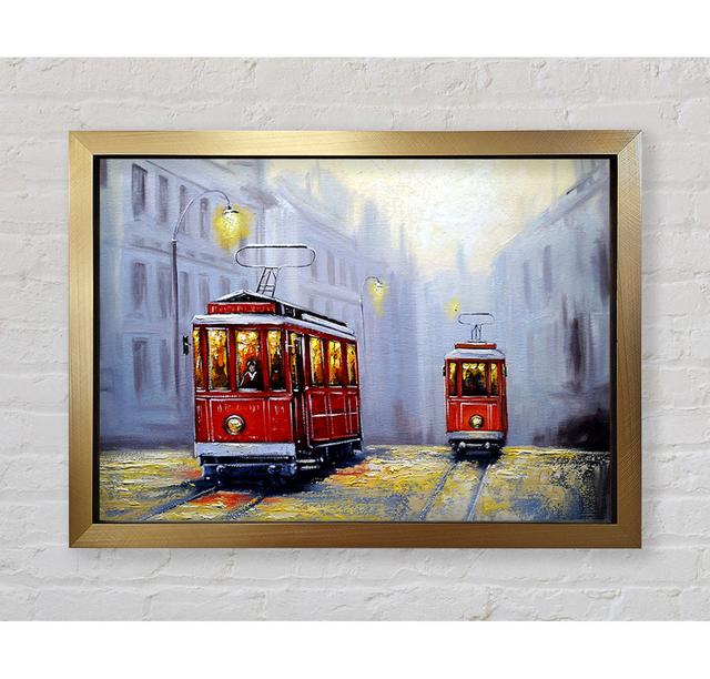 Tram City Nights - Single Picture Frame Art Prints Bright Star Size: 100cm H x 141.4cm W x 3.4cm D on Productcaster.