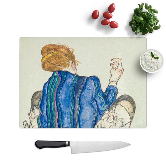 Seated Woman Vol.2 by Egon Schiele Chopping Board East Urban Home Size: 0.4cm H x 20cm W x 28.5cm L on Productcaster.