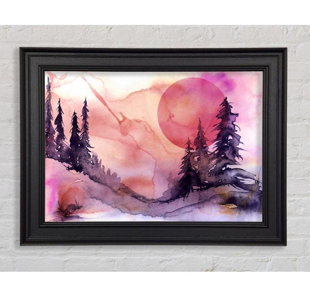 Pink Winter Sun Framed Print Union Rustic Size: 29.7cm H x 42cm W x 8cm D, Format: Natural Framed Paper on Productcaster.