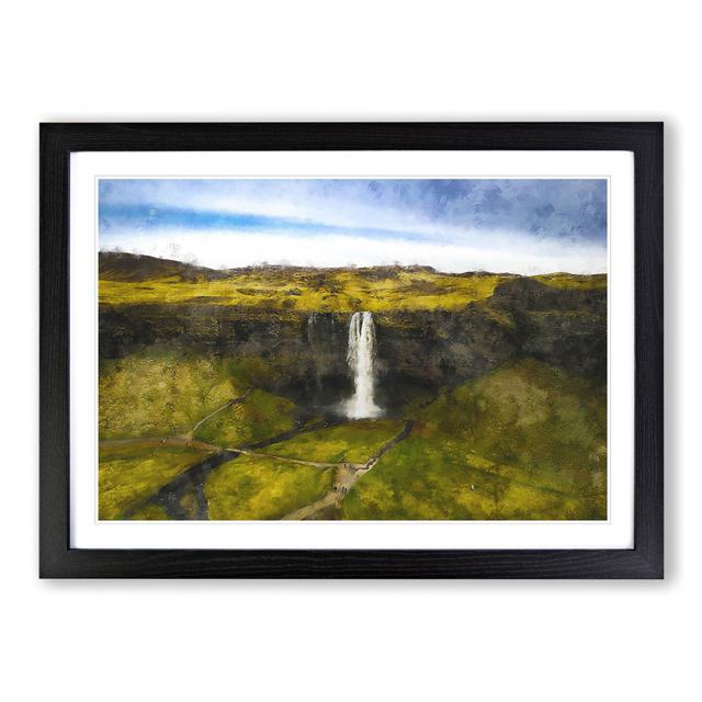 Seljalandsfoss Waterfall in Iceland Vol.1 - Picture Frame Graphic Art East Urban Home Size: 48cm H x 65cm W x 2cm D, Frame Option: Black Framed on Productcaster.