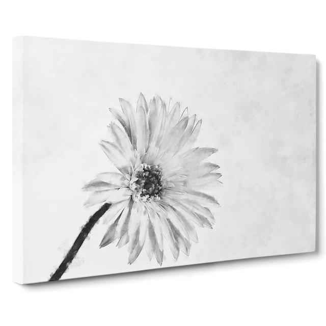 Flower Sketch Painting - Wrapped Canvas Painting East Urban Home Size: 60cm H x 91cm W x 3cm D on Productcaster.