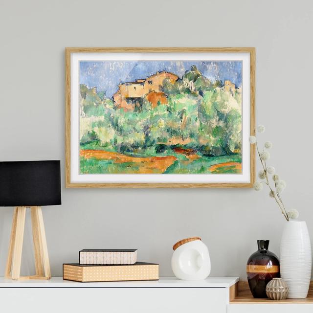 Gerahmter Kunstdruck Haus auf bewaldeter Anhöhe mit Taubenschlag von Paul Cézanne East Urban Home Rahmenauswahl: Natürliches Eichenholz, Größe: 40 cm on Productcaster.