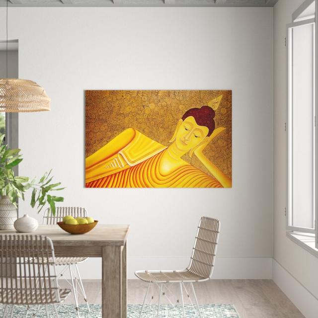 Shanghai Buddha - Graphic Art Print on Canvas East Urban Home Size: 120cm L x 80cm W x 2cm D on Productcaster.