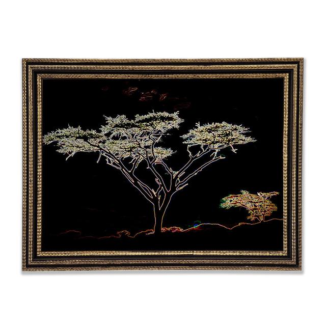 Night Tree Framed Print August Grove Size: 42cm H x 59.7cm W x 3cm D on Productcaster.