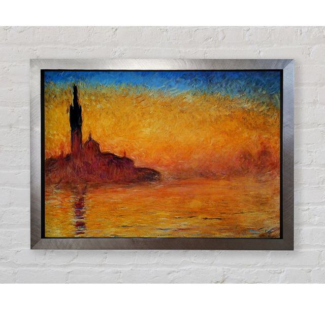 Vincent Van Gogh Twilight In Venice - Single Picture Frame Art Prints Rosalind Wheeler Size: 59.7cm H x 84.1cm W x 3.4cm D, Format: Silver Framed Pape on Productcaster.