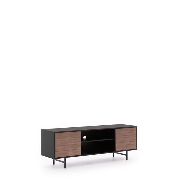 Nectara TV Cabinet 150cm in Black Matt & Oak 17 Stories on Productcaster.