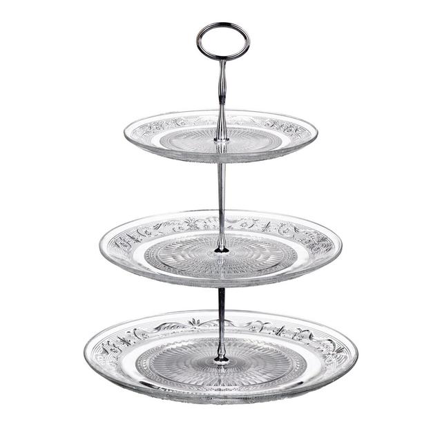 3 Tier Clear Glass Cake Stand Symple Stuff on Productcaster.