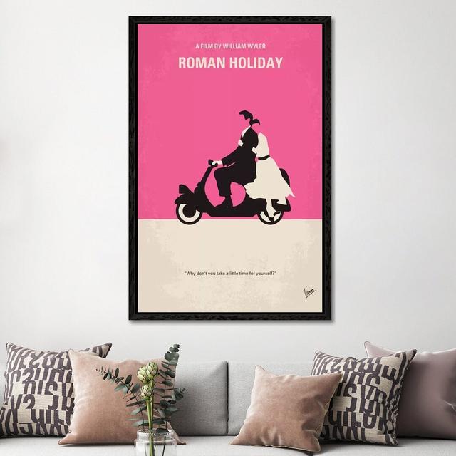 Roman Holiday Minimal Movie Poster by Chungkong - Print on Canvas Corrigan Studio Format: Black Framed, Size: 152.4cm H x 101.6cm W x 3.81cm D on Productcaster.