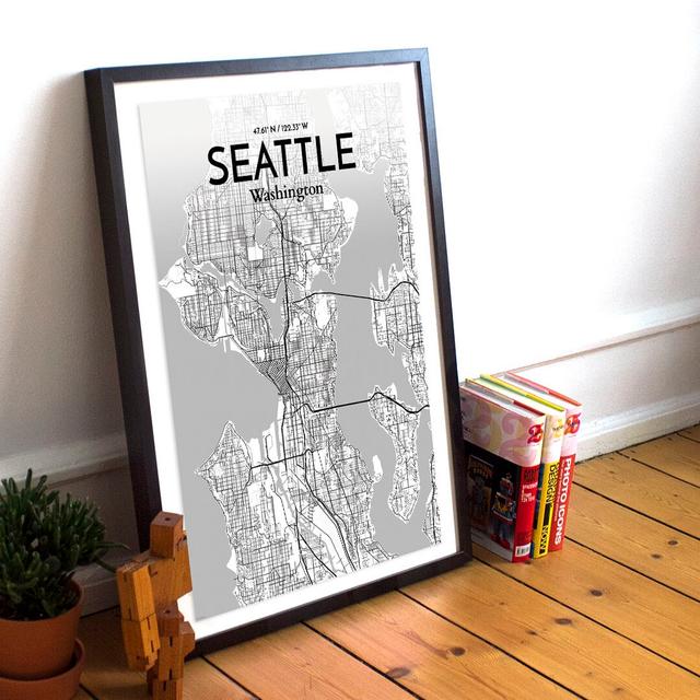 Seattle - No Frame Print East Urban Home Size: 91.4cm H x 61cm W x 0.1cm D on Productcaster.