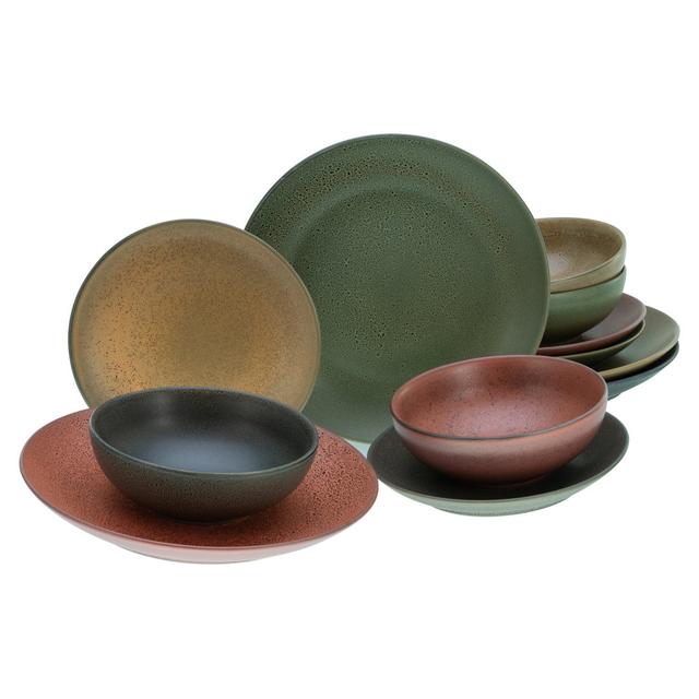 Creatable Sierra Nevada Stoneware Dinnerware - Set of 12 Creatable on Productcaster.