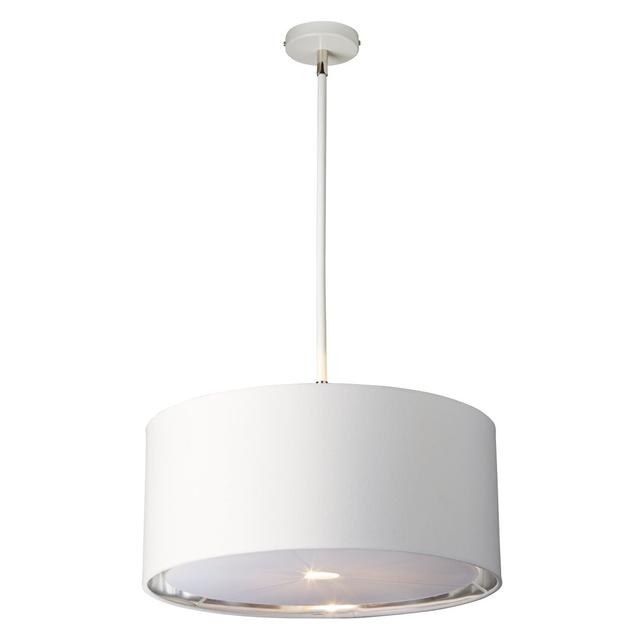 Santistevan 1 - Light Drum Pendant Brayden Studio Finish: White/Polished Nickel on Productcaster.