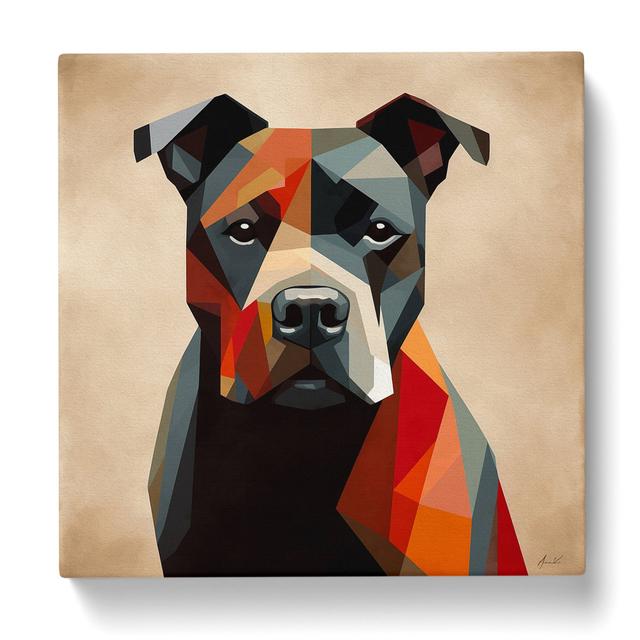 Staffordshire Bull Terrier Suprematism No.2 17 Stories Size: 35cm H x 35cm W x 3cm D on Productcaster.