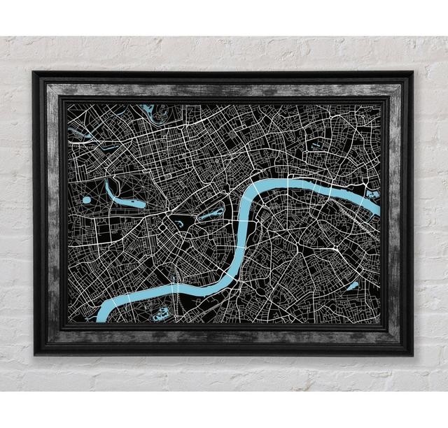 The Map Of London Thames 2 - Single Picture Frame Art Prints Williston Forge Size: 29.7cm H x 42cm W x 8cm D on Productcaster.