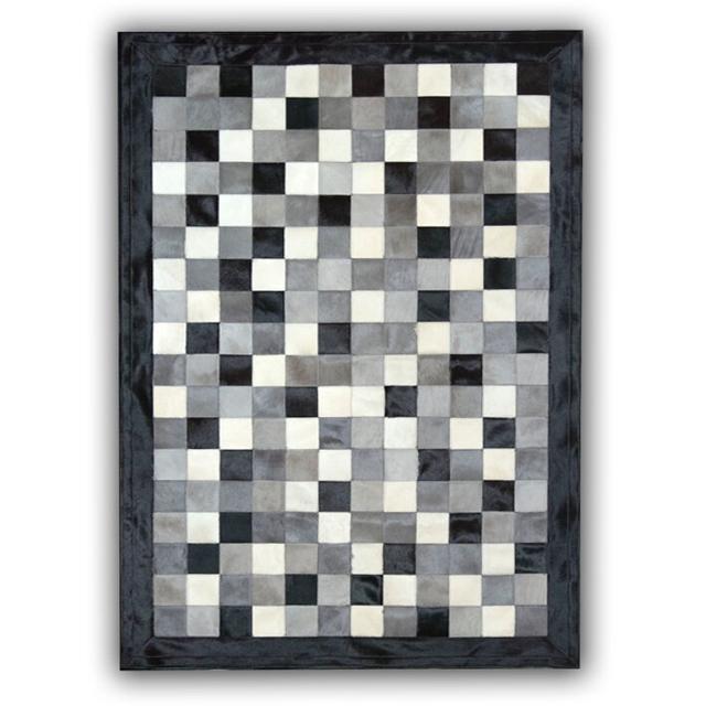 Wynter Hooked Cowhide Black/White/Grey Rug Ebern Designs Rug Size: Rectangle 180 x 240cm on Productcaster.