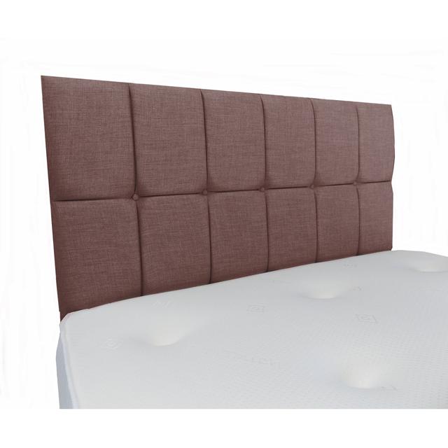 Fariz Upholstered Headboard Ebern Designs Upholstery: Naples Velvet, Colour: Mauve, Size: Super King (6') on Productcaster.