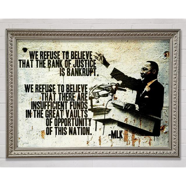 New Quote From Martin Luther King - Single Picture Frame Print Bright Star Size: 42cm H x 59.7cm W on Productcaster.