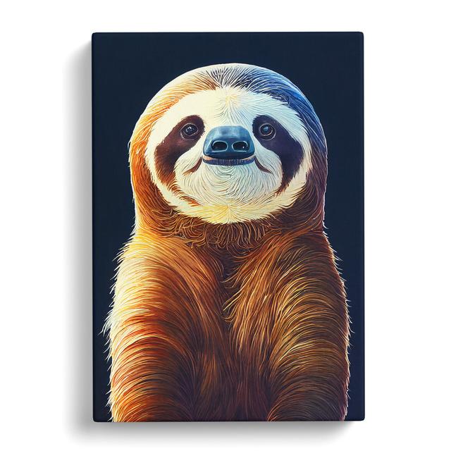 Watercolour Sloth - Wrapped Canvas Graphic Art Alpen Home Size: 76cm H x 50cm W x 3cm D on Productcaster.