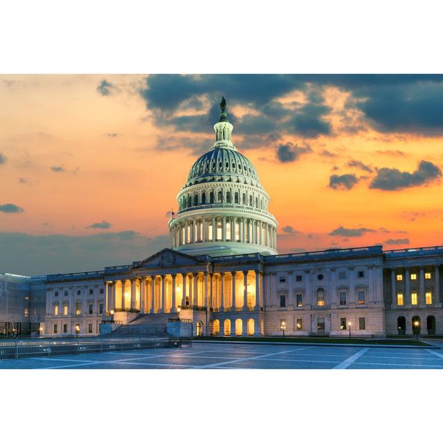 United States Capitol Building - Wrapped Canvas Print 17 Stories Size: 81cm H x 122cm W on Productcaster.