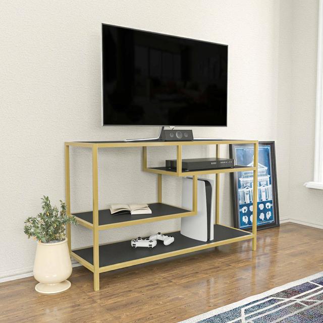 Abbondio TV Stand for TVs up to 60" Fairmont Park Colour: Gold/Anthracite on Productcaster.