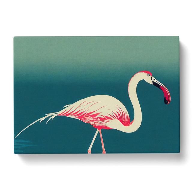 Gorgeous Flamingo - Wrapped Canvas Graphic Art 17 Stories Size: 40cm H x 60cm W x 3cm D on Productcaster.