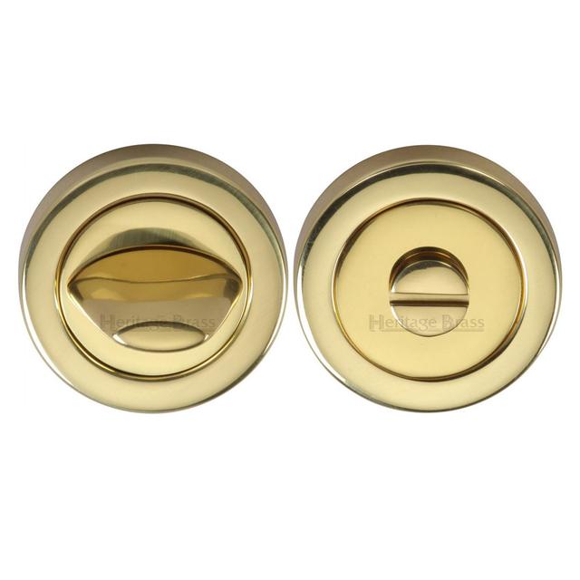 5.3cm Contemporary Turn and Release Heritage Brass Finish: Polished Brass on Productcaster.