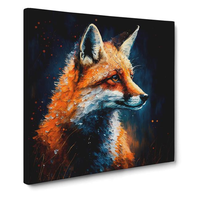 Fox Palette Knife Painting No.1 - Print Alpen Home Size: 50cm H x 50cm W x 3cm D on Productcaster.