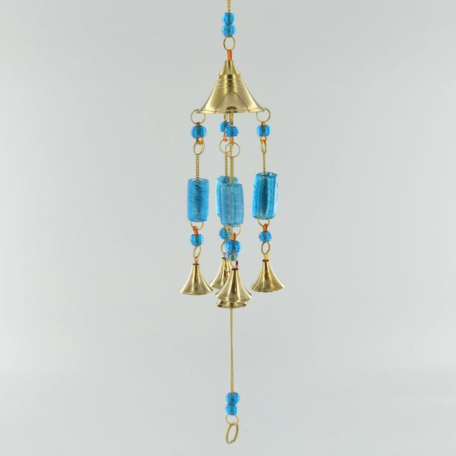 Mitzel Bead Bell Wind Chime World Menagerie Colour: Blue/Gold on Productcaster.