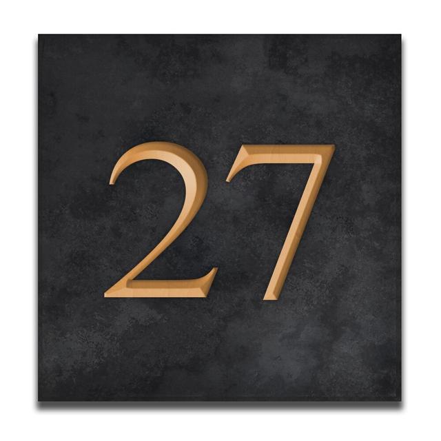 Velia 17.78Cm H Slate Surface Mount House Number Williston Forge Colour: Gold, Number: 27 on Productcaster.