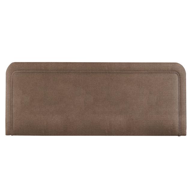 Wile Upholstered Headboard Marlow Home Co. Colour: Stone, Size: Double (4'6'), Upholstery: Velvet on Productcaster.