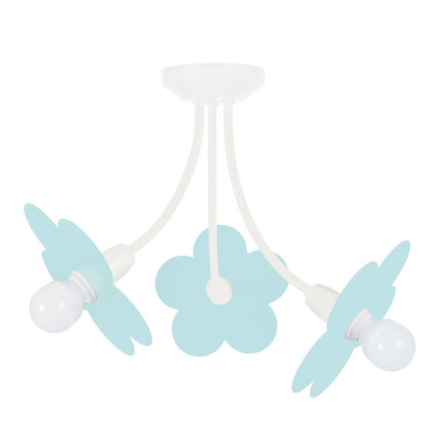 Adamsdale 3-Light 50cm Semi Flush Mount Zoomie Kids Fixture Finish: Light Blue/White on Productcaster.