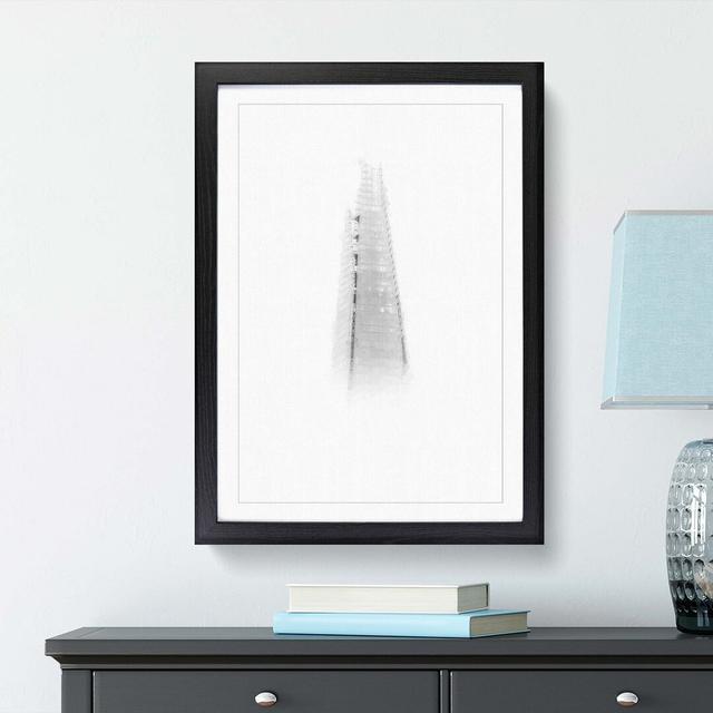 The Shard in London England Abstract Art - Picture Frame Graphic Art Print East Urban Home Size: 50cm H x 35cm W x 2cm D, Frame Option: Black on Productcaster.