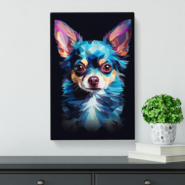 Chihuahua Geometric Art - Print 17 Stories Size: 76cm H x 50cm W x 3cm D on Productcaster.