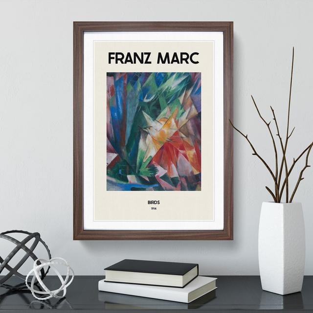 Birds by Franz Marc - Picture Frame Art Prints East Urban Home Size: 36cm H x 27cm W x 2cm D, Frame Option: Walnut on Productcaster.