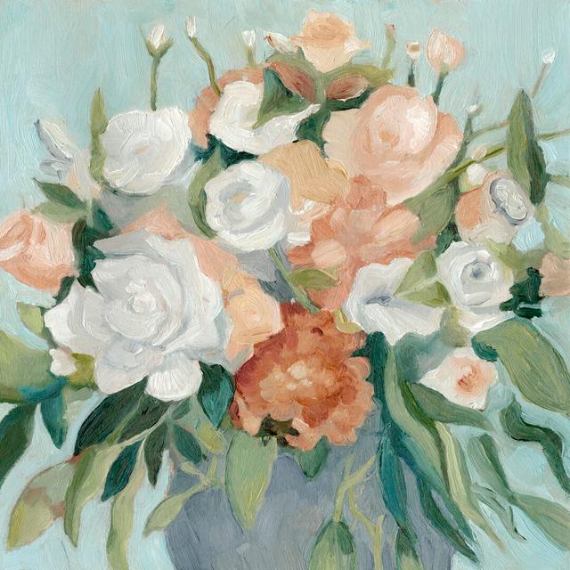 Soft Pastel Bouquet I by Emma Scarvey - Wrapped Canvas Art Prints ClassicLiving Size: 51cm H x 51cm W x 3.8cm D on Productcaster.